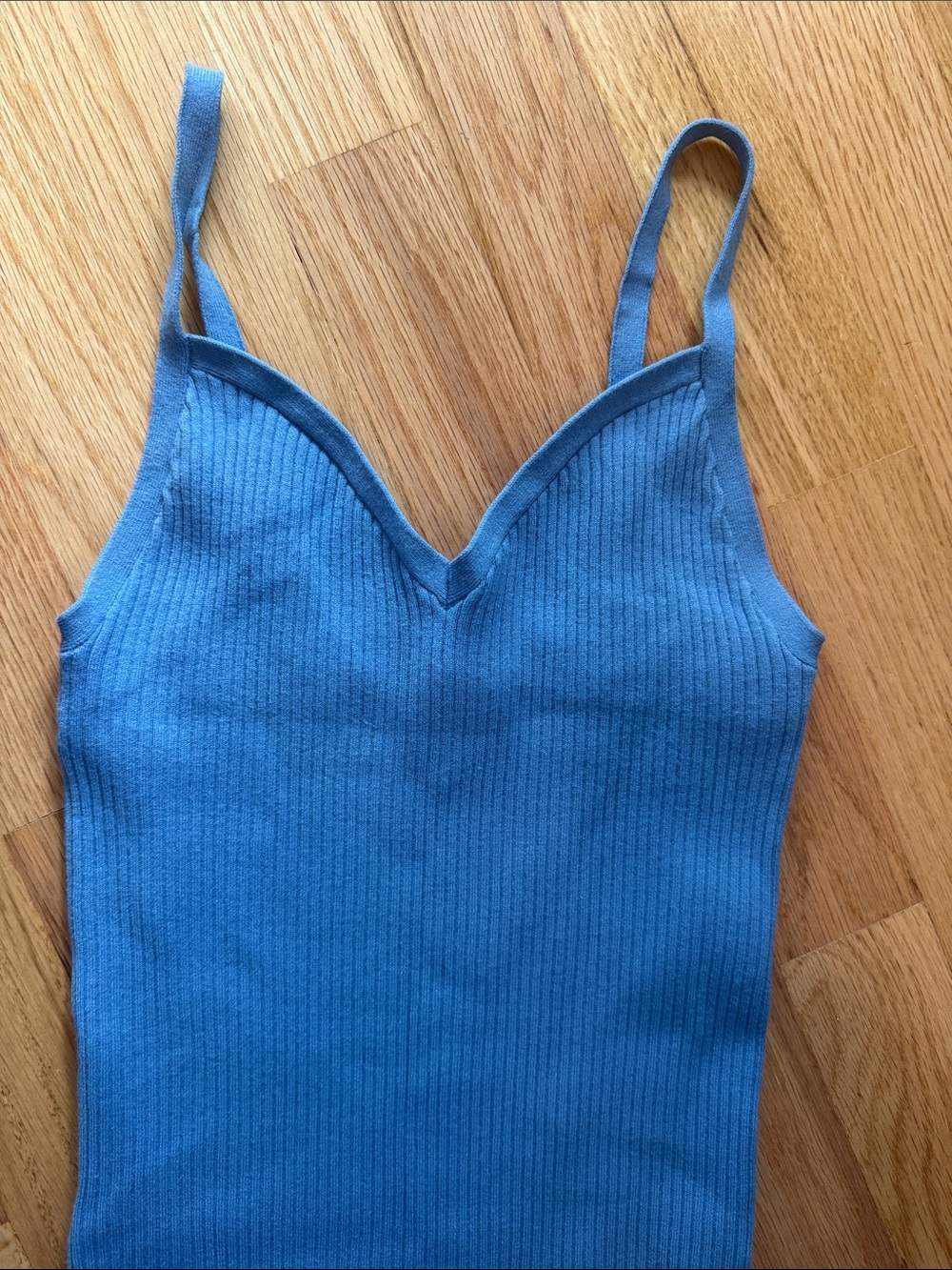 Wilfred Blue Ribbed Midi Slip Dress